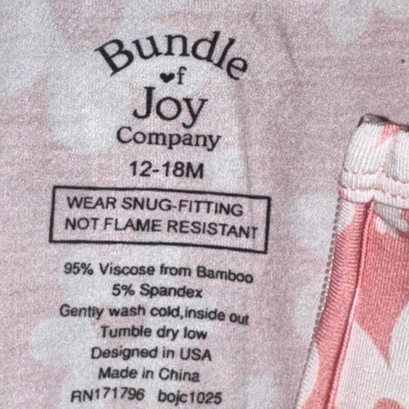 Bundle of Joy Bamboo Zippy | Love in Petals Print | 12–18 Months | NWT - Picture 4 of 4